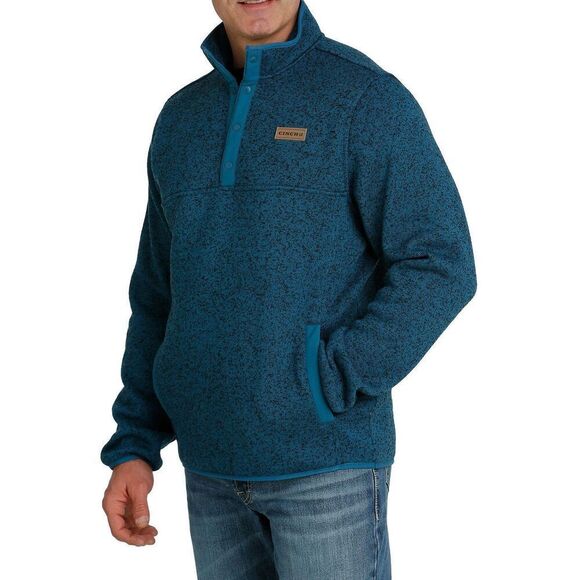 ✨Cinch Pullover Men's Fleece Teal Sz XL Sweater✨ - Picture 3 of 9